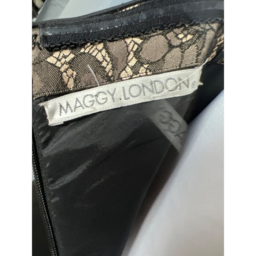 Maggie London Sleeveless Lace Detail Dress Size 4 - Picture 7 of 9